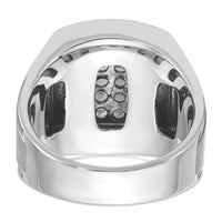 14k White Gold IBGoodman Men's Polished & Satin Cluster Ring Mounting