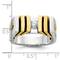 14k Two-tone IBGoodman Men's Diamond Ring Mounting