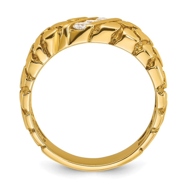 14k IBGoodman Men's Diamond Nugget Ring Mounting