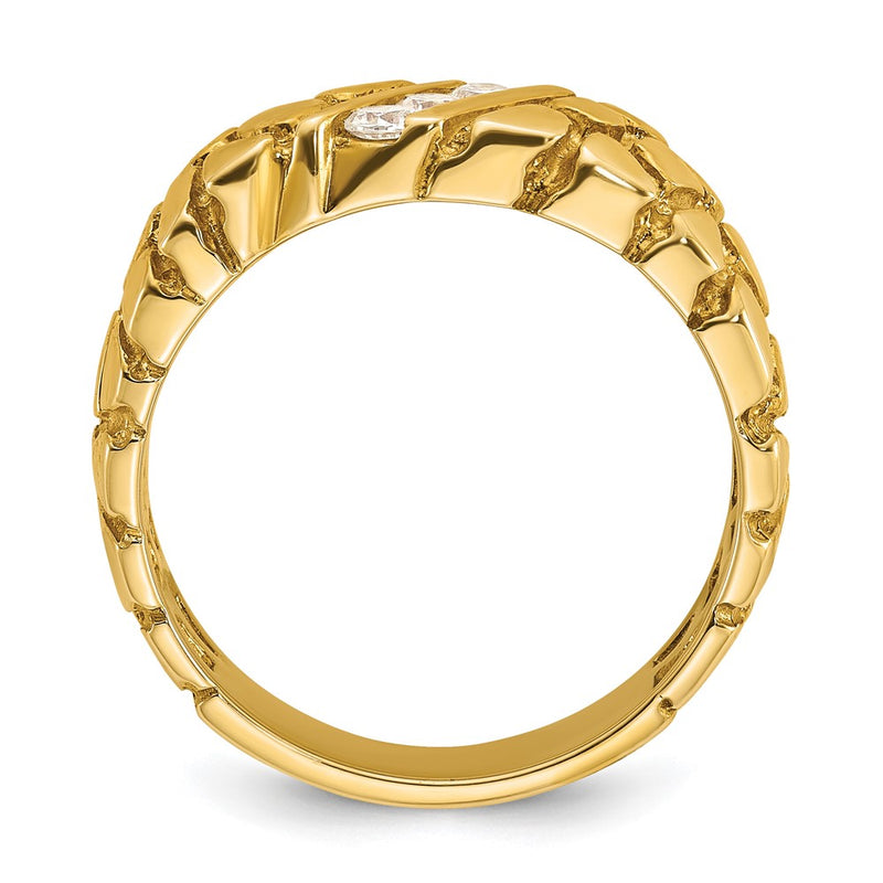 14k IBGoodman Men's Diamond Nugget Ring Mounting