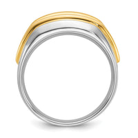 14k Two-tone IBGoodman Men's Diamond Complete Ring
