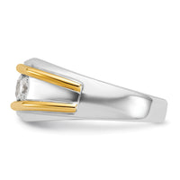 14k Two-tone IBGoodman Men's Diamond Complete Ring