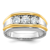 14k Two-tone IBGoodman Men's Diamond Complete Ring