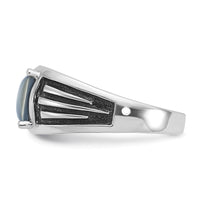 14k White Gold IBGoodman Men's Gemstone Ring Mounting