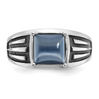 14k White Gold IBGoodman Men's Gemstone Ring Mounting