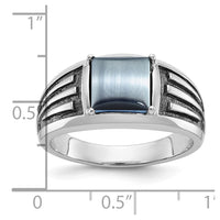 14k White Gold IBGoodman Men's Gemstone Ring Mounting