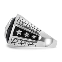 14k White Gold IBGoodman Men's Onyx and Diamond Ring Mounting