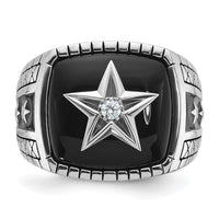 14k White Gold IBGoodman Men's Onyx and Diamond Ring Mounting