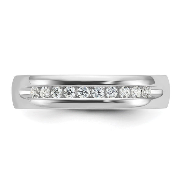 14kw IBGoodman Men's Polished & Grooved 10-Stone Ring Mounting