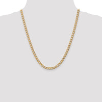 14k 5.25mm Semi-Solid Curb Chain