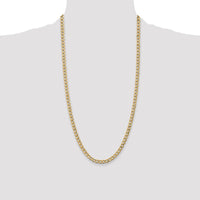 14k 5.25mm Semi-Solid Curb Chain