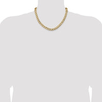 14k 9mm Semi-Solid Curb Chain