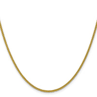 14k 2mm Semi-solid 3-Wire Wheat Chain
