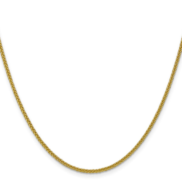 14k 2mm Semi-solid 3-Wire Wheat Chain