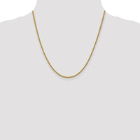 14k 2mm Semi-solid 3-Wire Wheat Chain