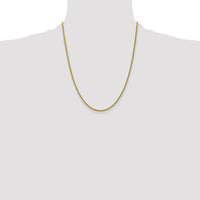 14k 2mm Semi-solid 3-Wire Wheat Chain