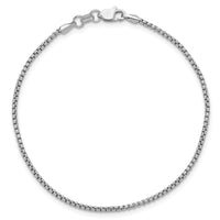 14k White Gold 1.5mm Semi-Solid Round Box Chain