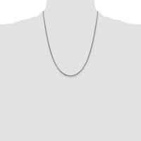 14k White Gold 1.75mm Semi-Solid Round Box Chain