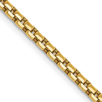 14k 2.45mm Semi-Solid Round Box Chain