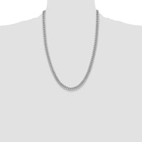 14k White Gold 6mm Semi-Solid Miami Cuban Chain