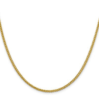 14k 2.35mm Semi-solid 3-Wire Wheat Chain