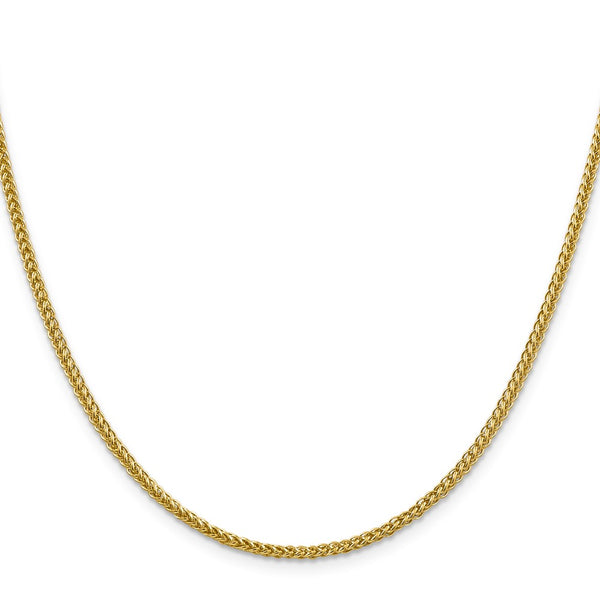 14k 2.35mm Semi-solid 3-Wire Wheat Chain