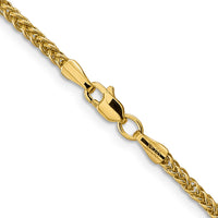 14k 2.35mm Semi-solid 3-Wire Wheat Chain
