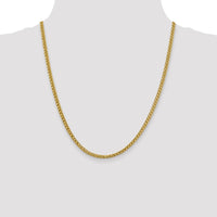 14k 3.5mm Semi-solid 3-Wire Wheat Chain