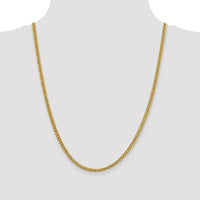 14k 3.5mm Semi-solid 3-Wire Wheat Chain