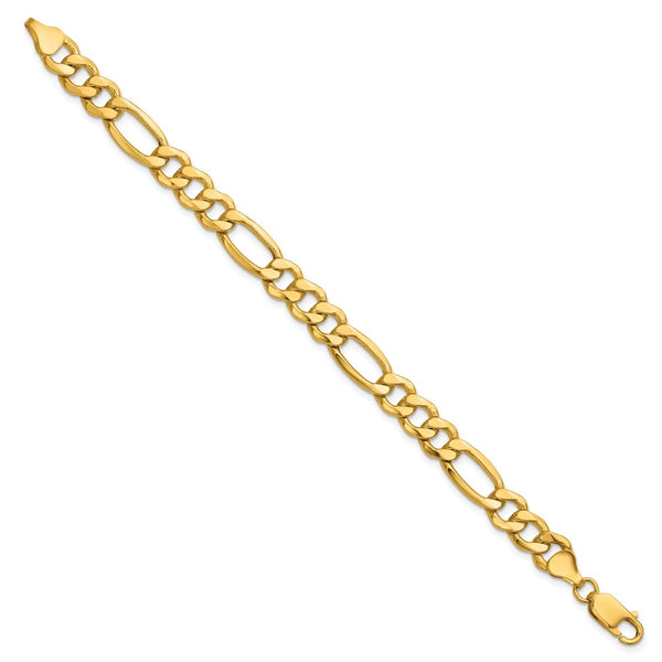14k 8.5mm Semi-Solid Figaro Chain