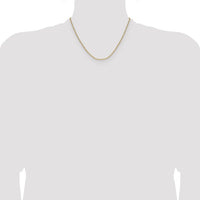 14k 2.2mm Semi-Solid Beveled Paperclip Chain
