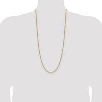 14k 3.0mm Semi-Solid Beveled Paperclip Chain