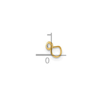 14K 22 Gauge Circle with CZ Nose Ring Body Jewelry