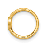 14k 16 Gauge Polished Open Heart 10.0mm Hinged Cartilage Ring
