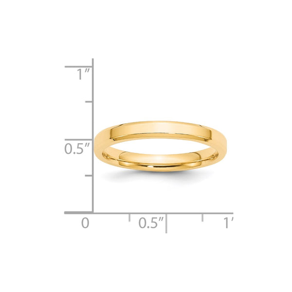 14KY 3mm Bevel Edge Comfort Fit Band Size 4