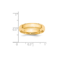 14KY 5mm Bevel Edge Comfort Fit Band Size 9.5