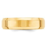 14KY 6mm Bevel Edge Comfort Fit Band Size 13