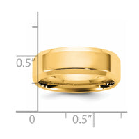 14KY 6.5mm Bevel Edge Comfort Fit Band Size 9.5