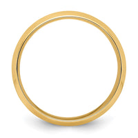 14KY 8mm Bevel Edge Comfort Fit Band Size 5.5
