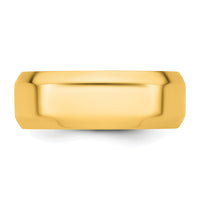 14KY 8mm Bevel Edge Comfort Fit Band Size 5.5