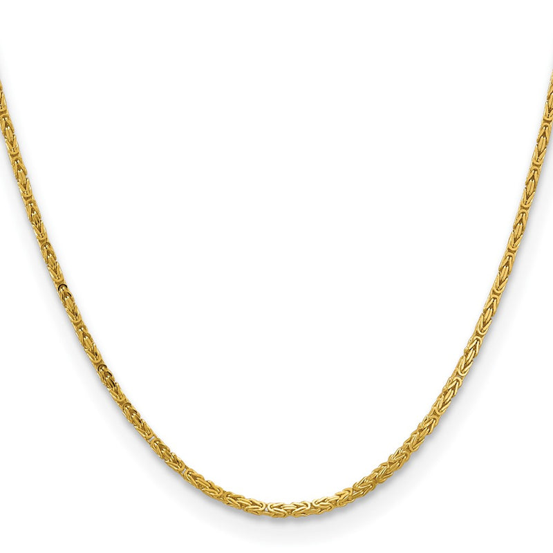 14k 2mm Byzantine Chain