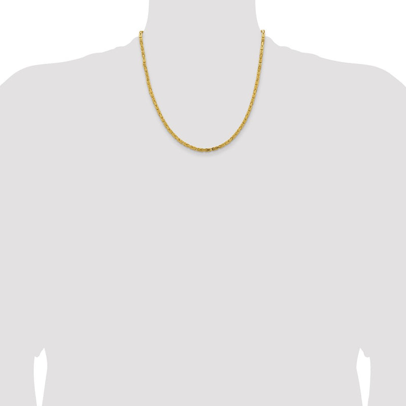 14k 3.25mm Byzantine Chain