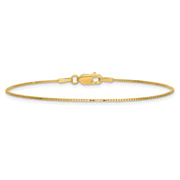 14k .90mm Box Chain Anklet