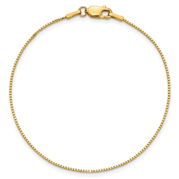 14k .9mm Box with Lobster Clasp Chain