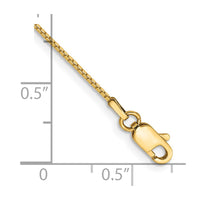14k .90mm Box Chain Anklet