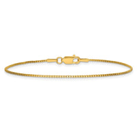 14k 1.0mm Box Chain Anklet