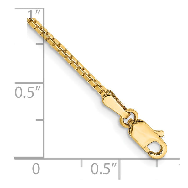 14k 1.3mm Box Chain