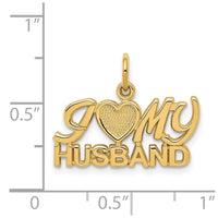 14k I HEART MY HUSBAND Charm