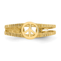 14k Peace Sign Toe Ring