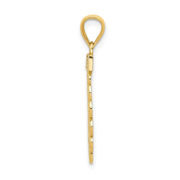 14k w/Rhodium Filigree SWEET 16 Pendant